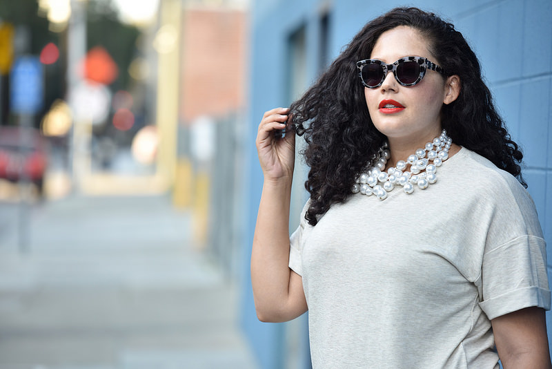 Layered Top + Frayed Denim