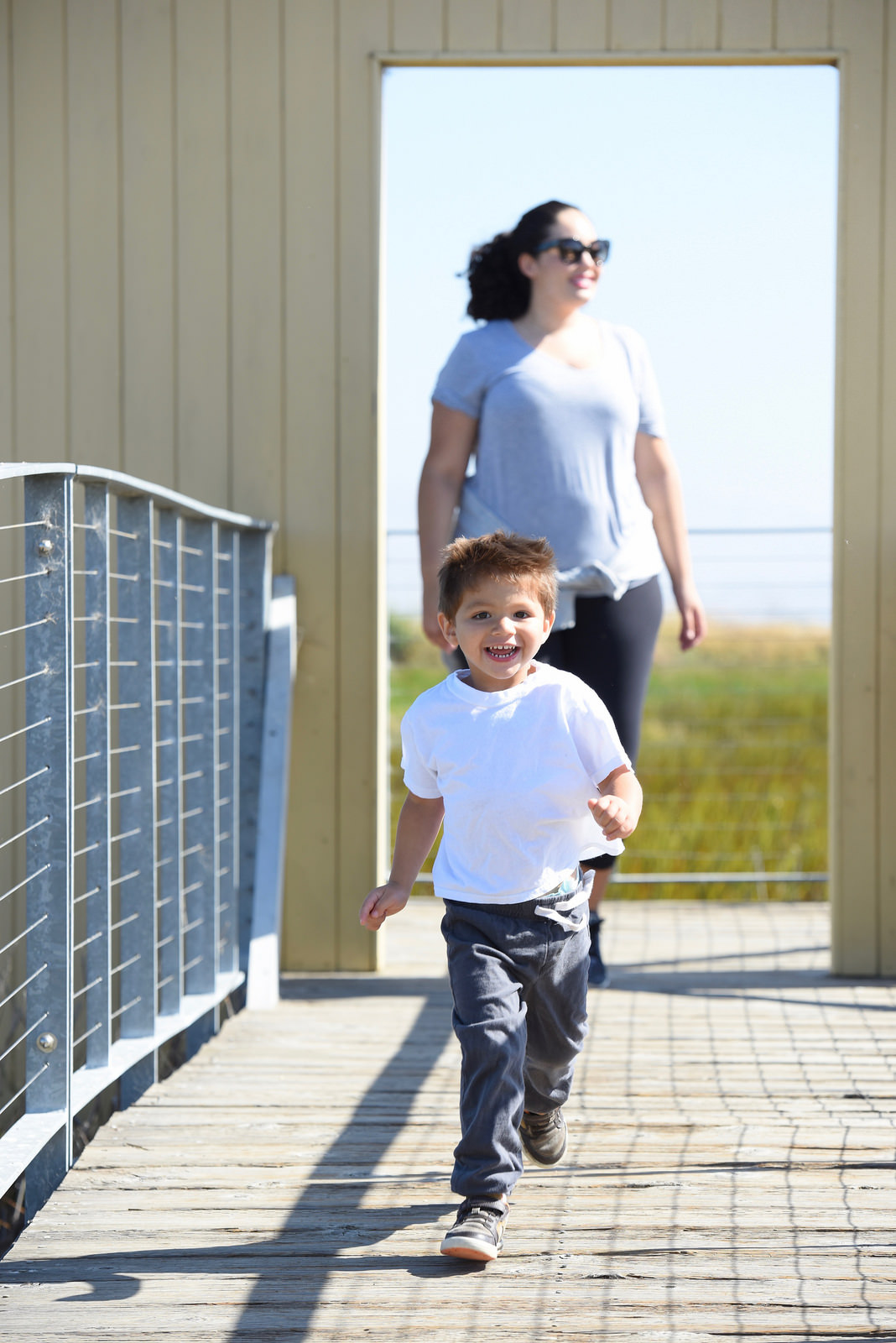 Tanesha Awasthi (formerly known as Girl with Curves) with her son at the Alviso Marina County Park in the San Francisco Bay Area.