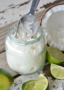DIY Coconut Lime Sugar Scrub for Smooth Legs by Tanesha Awasthi (Girl With Curves)