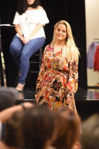 Cold-Shoulder Printed Maxi Dress at the Macy's Front Row Fashion Show in San Jose, CA