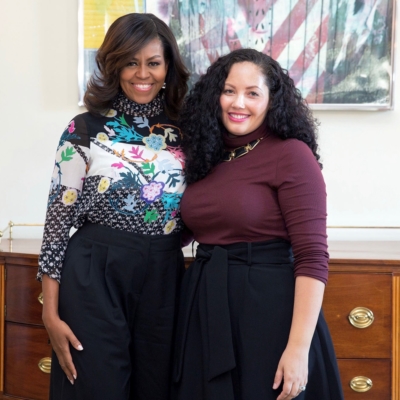Tanesha Awasthi, fou nder of Girl With Curves, met Michelle Obama at the White House on October 5, 2016