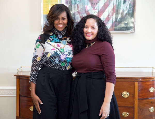 Tanesha Awasthi, fou nder of Girl With Curves, met Michelle Obama at the White House on October 5, 2016