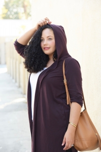 Hooded Cardigan by Girl With Curves