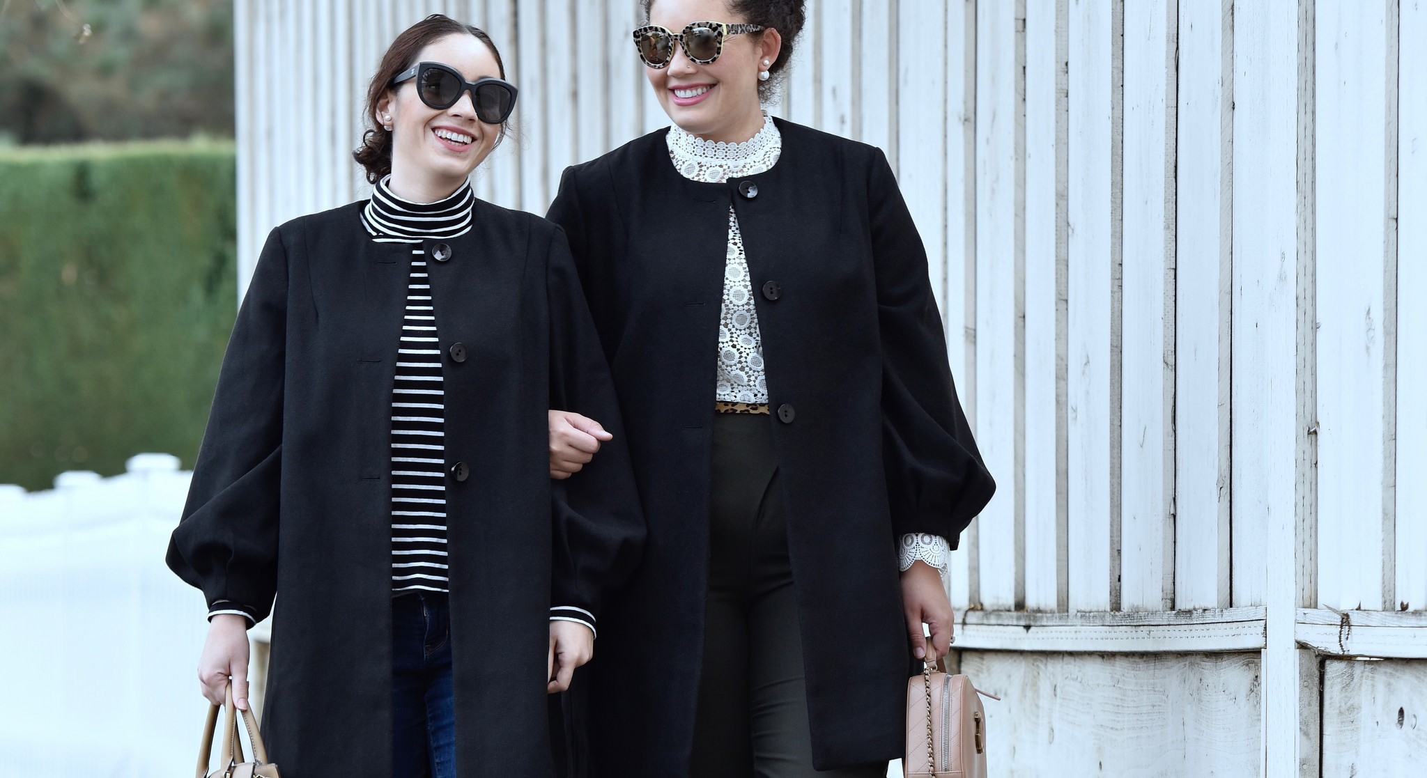 2 ways to wear a collarless coat
