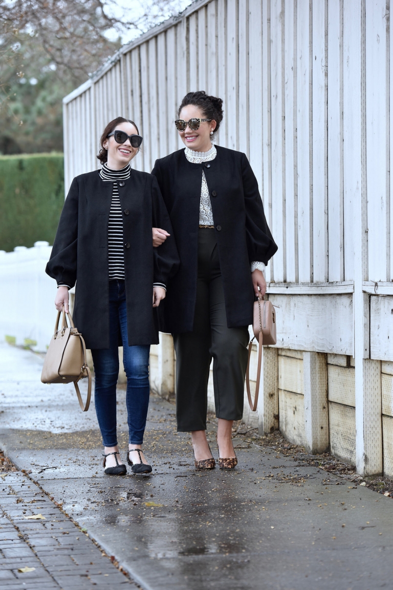 2 ways to wear a collarless coat, a timeless must-have