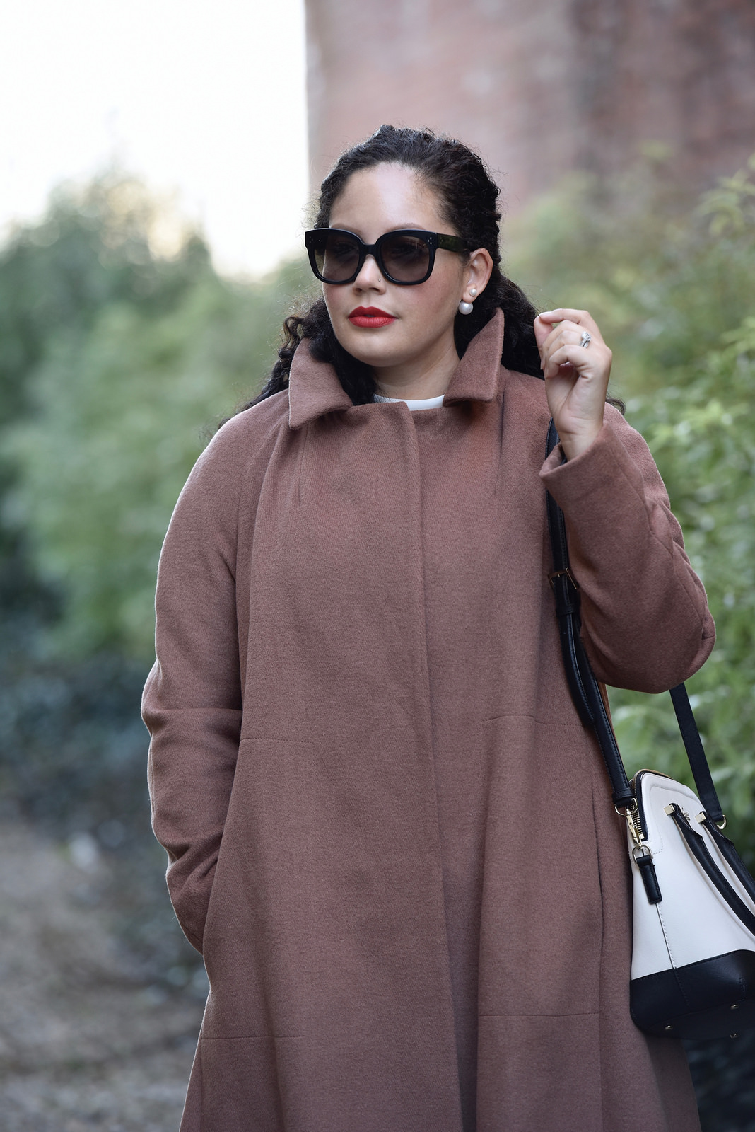 Girl With Curves featuring a vintage inspired trapeze coat from Asos.