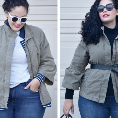 Girl With Curves blogger tanesha Awasthi shares 2 ways to style a utility jacket.