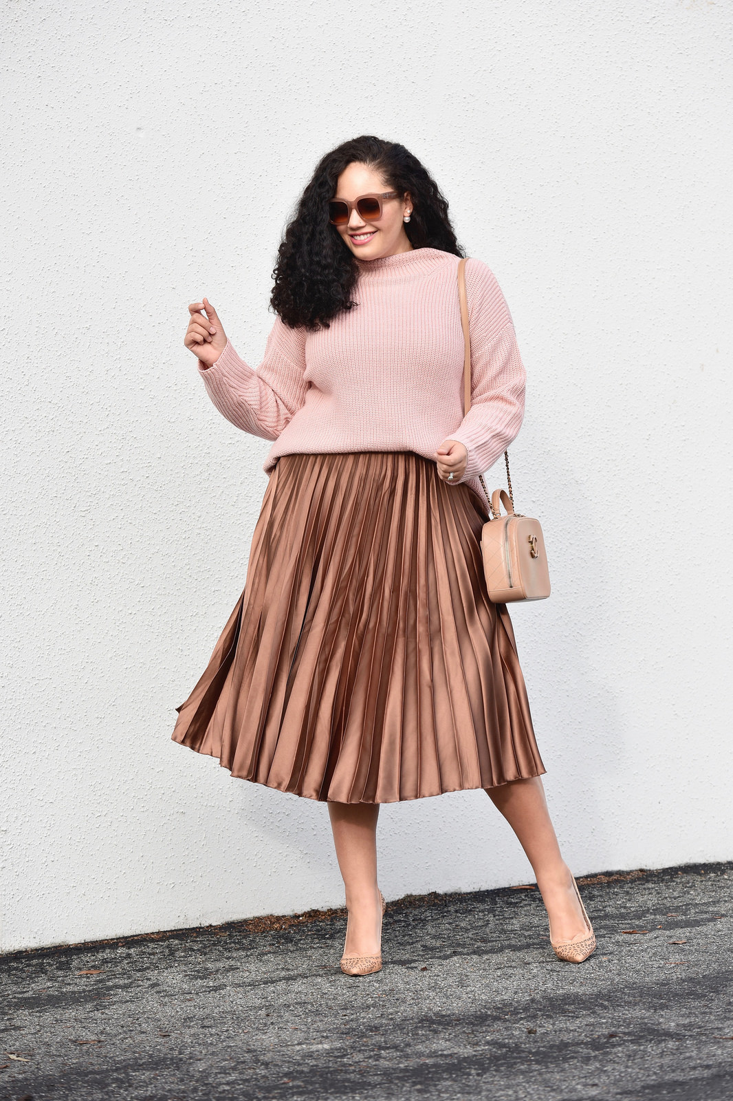 Satin Skirt Trend by Girl With Curves