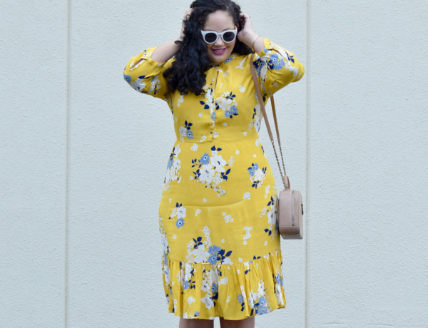 Girl With Curves featuring a floral dress.