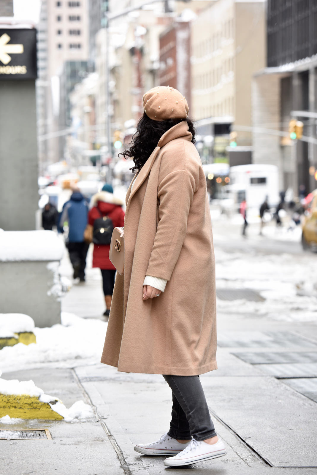 A casually chic take on winter neutrals