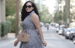 Girl With Curves featuring a gingham dress and a bag from Chanel.