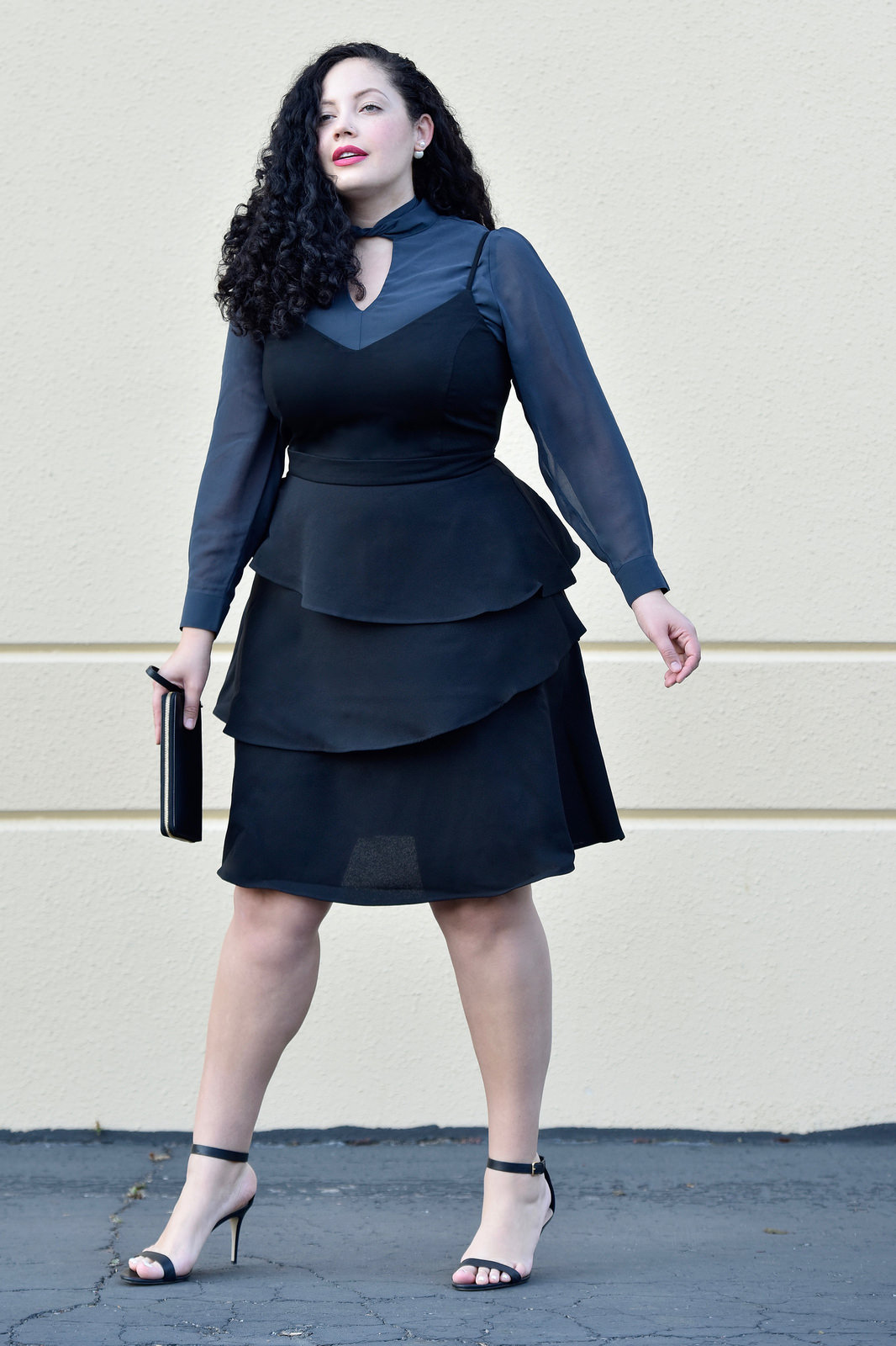 Featuring Blouse and Dress from City Chic, Wallet from Tory Burch via @GirlwithCurves