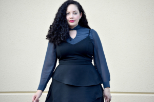 Featuring Blouse and Dress from City Chic, Lipstick from Mac via @GirlwithCurves