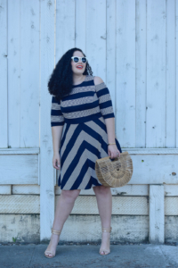 This dress proves stripes can be flattering via @GirlwithCurves