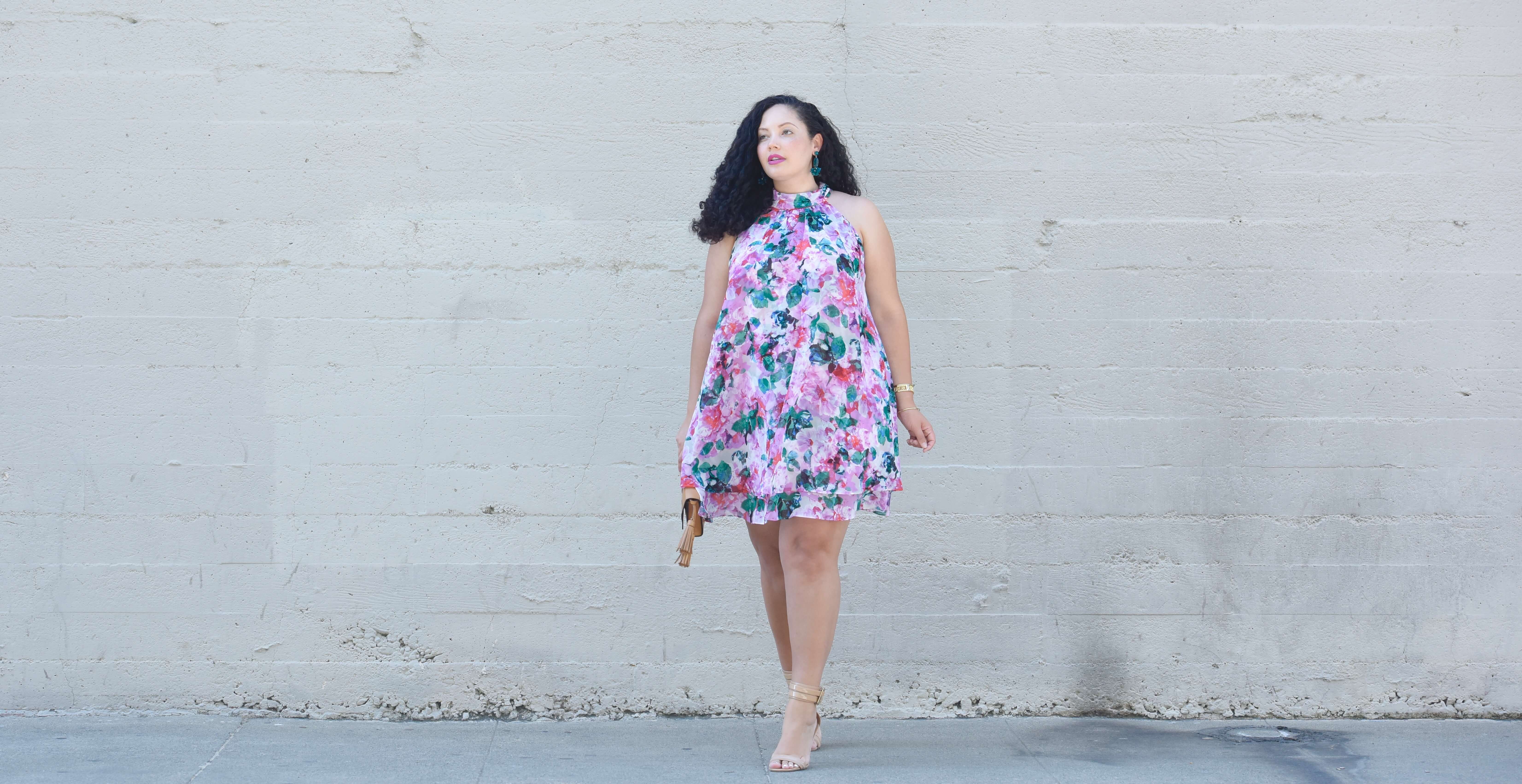 Why You Need a Floral Trapeze Dress This Summer via @GirlWithCurves