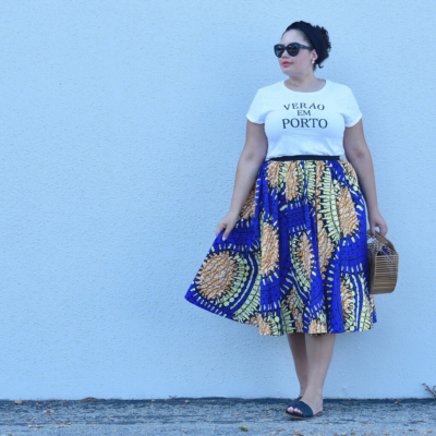 The Ladylike Way to Wear a Graphic Tee via @GirlWithCurves