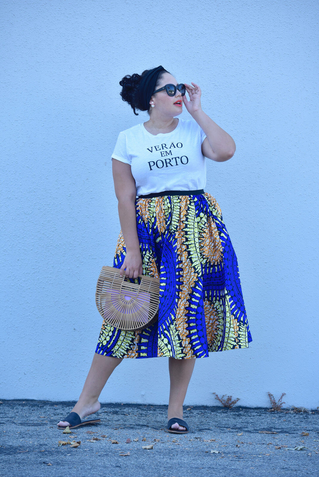 The Ladylike Way to Wear a Graphic Tee via @GirlWithCurves