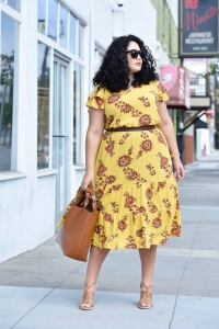 The Perfect Floral Dress to Transition into Fall via @GirlWithCurves