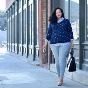 @GirlWithCurves featuring top, sweater and jeans from Old Navy, Sunglasses from Asos, Shoes from Sam Edelman, and bag from Givenchy