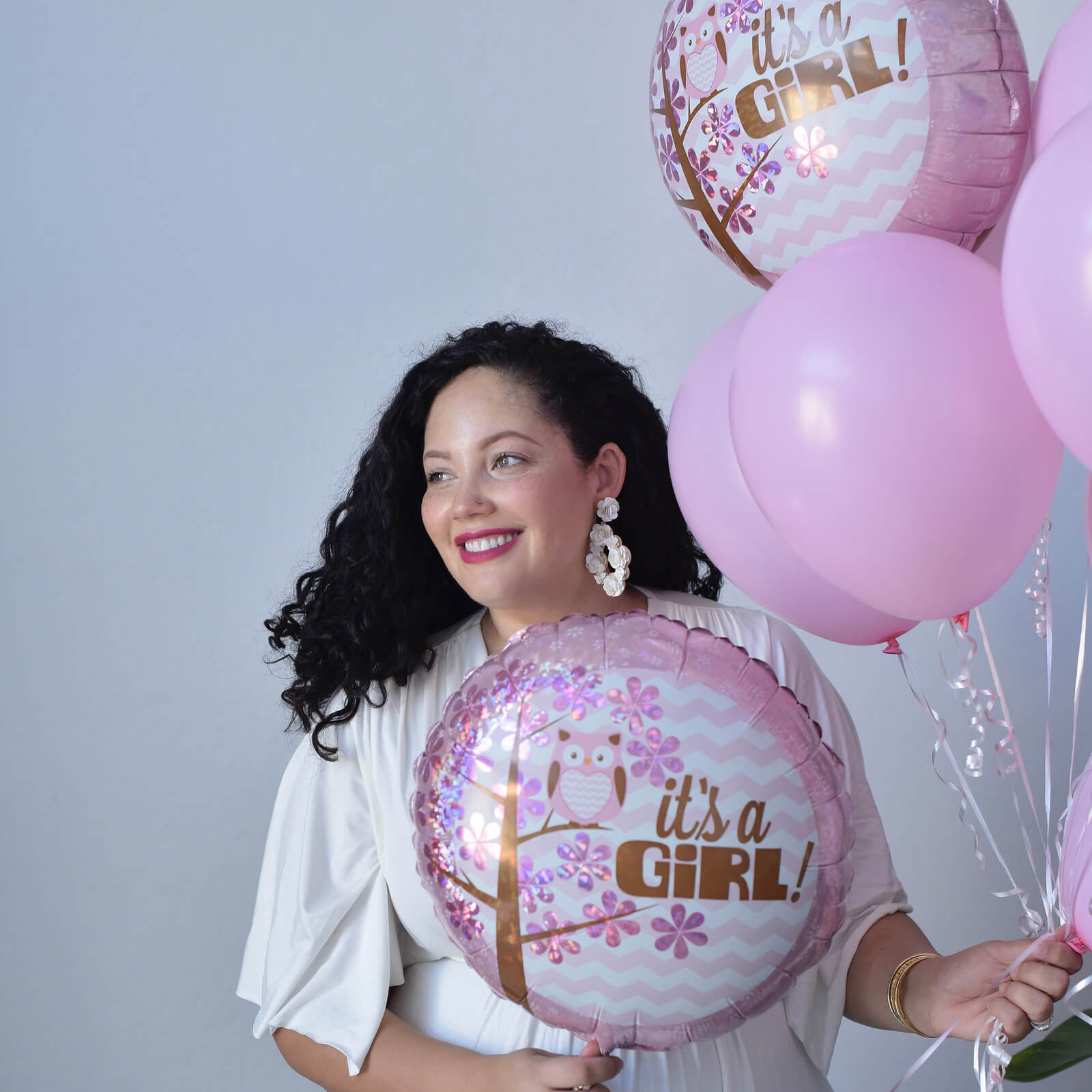 Tanesha awasthi of @GirlWithCurves featuring a gender reveal, and its a...