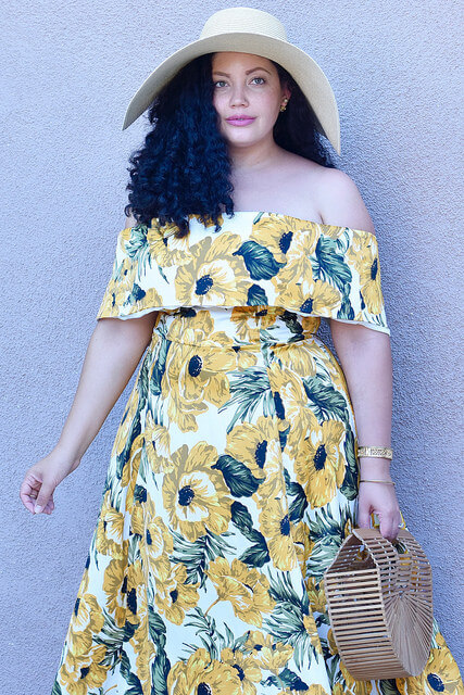 Team GWC Tanesha Wearing A Floral Dress via @GirlWithCurvees