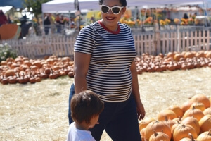 Getting In The Spirit Of Halloween, with Tanesha Awasthi and her son at the Pumpkin Patch in Half Moon Bay, Ca. #motherhood #pumpkinpatch #pumpkins #halloween #girlwithcurves