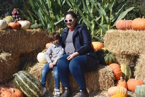 Getting In The Spirit Of Halloween, with Tanesha Awasthi and her son at the Pumpkin Patch in Half Moon Bay, Ca. #motherhood #pumpkinpatch #pumpkins #halloween #girlwithcurves