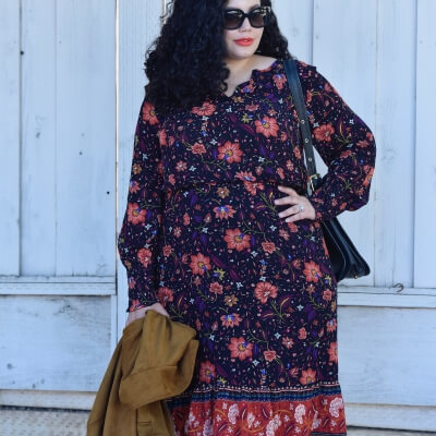 How to Toughen Up a Floral Dress | Girl With Curves