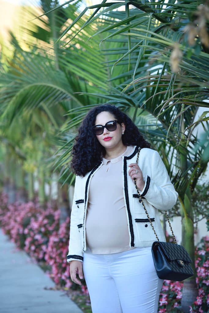 Mixing and Matching neutrals via @GirlWithCurves, #outfit #style #fashion #ChanelMaxi #neutrals