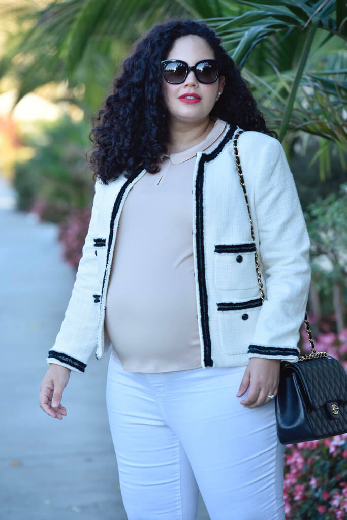 Mixing and Matching neutrals via @GirlWithCurves, #outfit #style #fashion #ChanelMaxi #neutrals