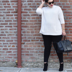 Fall outfit on repeat via @GirlWithCurves, #outfit #style #fashion #plussize #fall