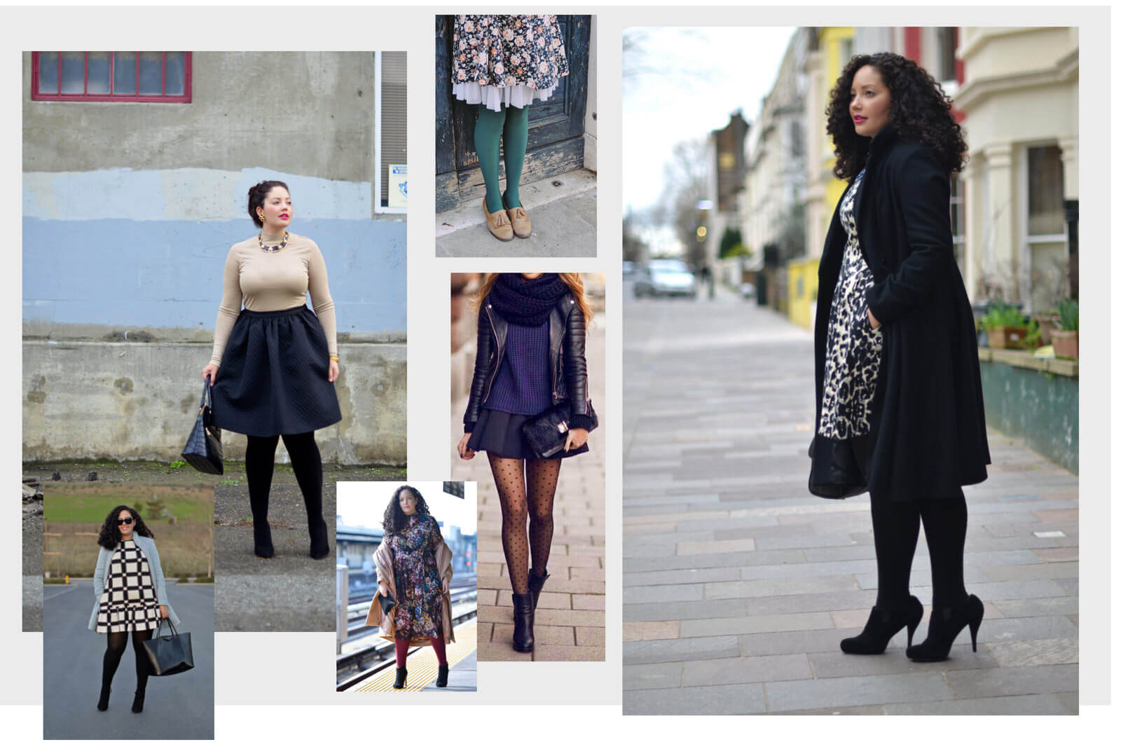 3 Types of Stylish Tights to Wear This Winter Via @GirlWithCurves #fashion #style #outfits #tights #winter 1