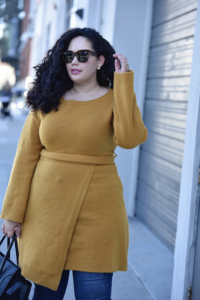 How To Wear A Dress Over Jeans Via @GirlWithCurves #fashion #style #outfits