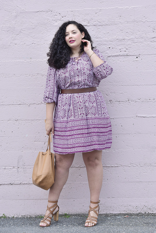 Spring Must Have Mixed Print Dress Via @GirlWithCurves #fashion #style #outfits
