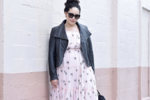 An Easy Way To Make A Floral Dress More Interesting Via @GirlWithCurves