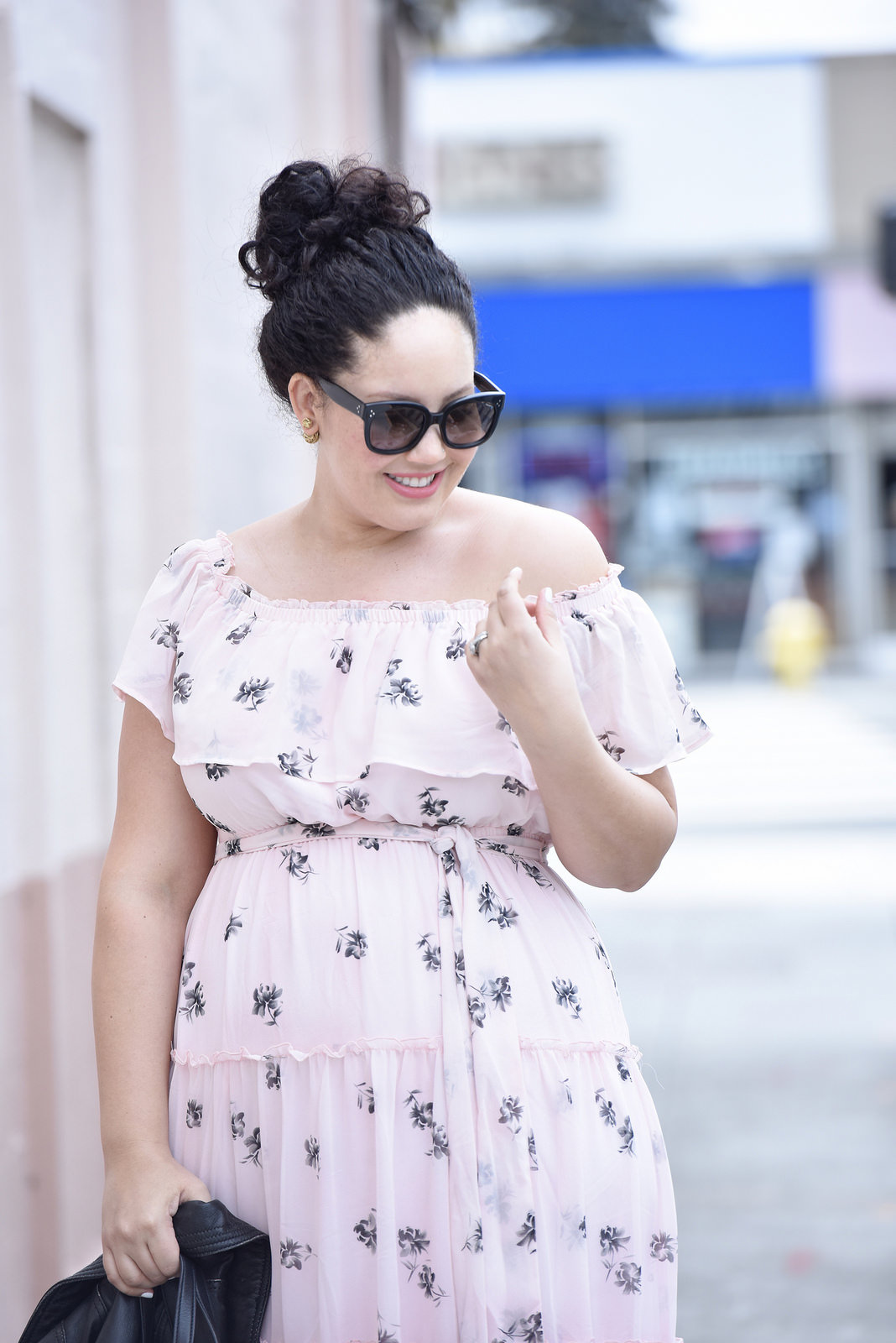 An Easy Way To Make A Floral Dress More Interesting Via @GirlWithCurves