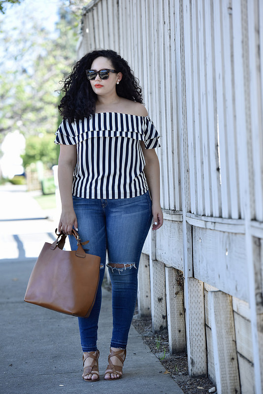 My Favorite Outfit for In-Between Weather via @GirlWithCurves #style #fashion #outfits