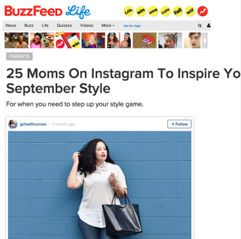 Girl With Curves featured in Buzzfeed #style