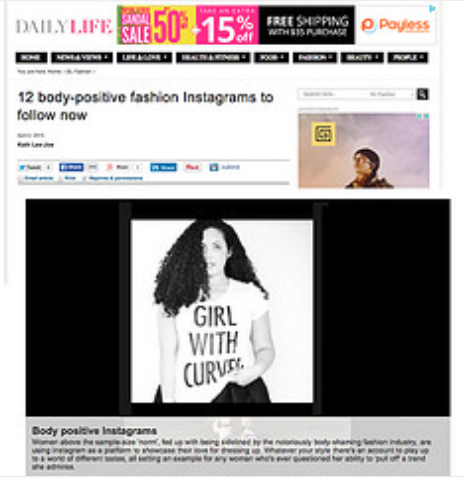 Girl With Curves featured in Daily Life Australia #wellness