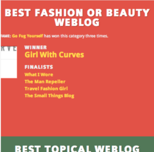 Girl With Curves in Bloggies Award #fashion