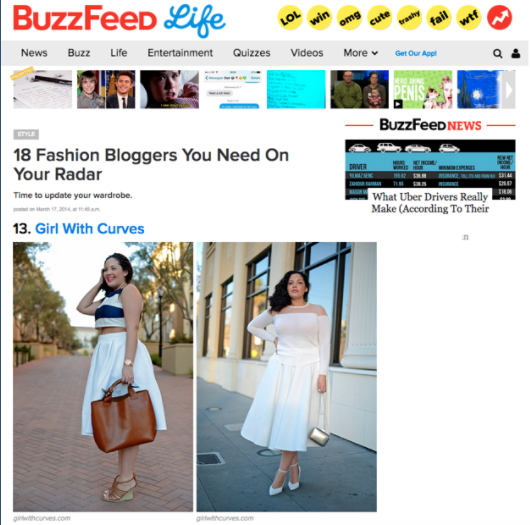 Girl With Curves in Buzzfeed #style