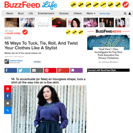 Girl With Curves in Buzzfeed #tips