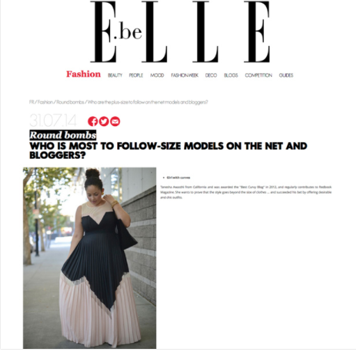 Girl With Curves in Elle France #style