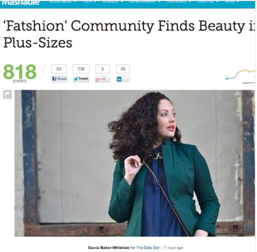 Girl With Curves in Mashable.com #feature
