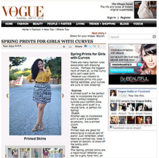 Girl With Curves in Vogue.In #feature