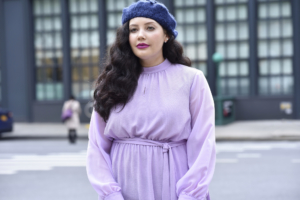Girl With Curves X Lane Bryant Collection Pleated Trench Dress With Belted Tunic Via @GirlWithCurves #GWCxLB