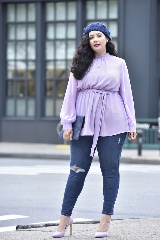 Girl With Curves X Lane Bryant Collection Pleated Trench Dress With Belted Tunic With High Rise Westwood Wash Jeans Via @GirlWithCurves #GWCxLB
