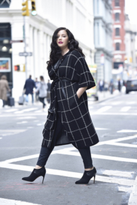 Girl With Curves X Lane Bryant Collection Wrap Poncho With Faux Leather Belt Via @GirlWithCurves #GWCxLB