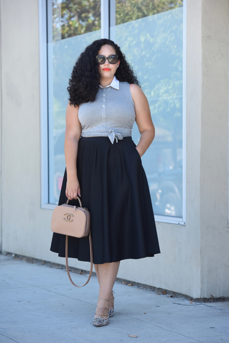 How to Pull off Skirts and Dresses with Flats | Girl With Curves