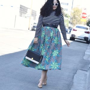 Here's Why You Need A Printed Skirt Via @GirlWithCurves #ootd #plussize #blogger #plus #size